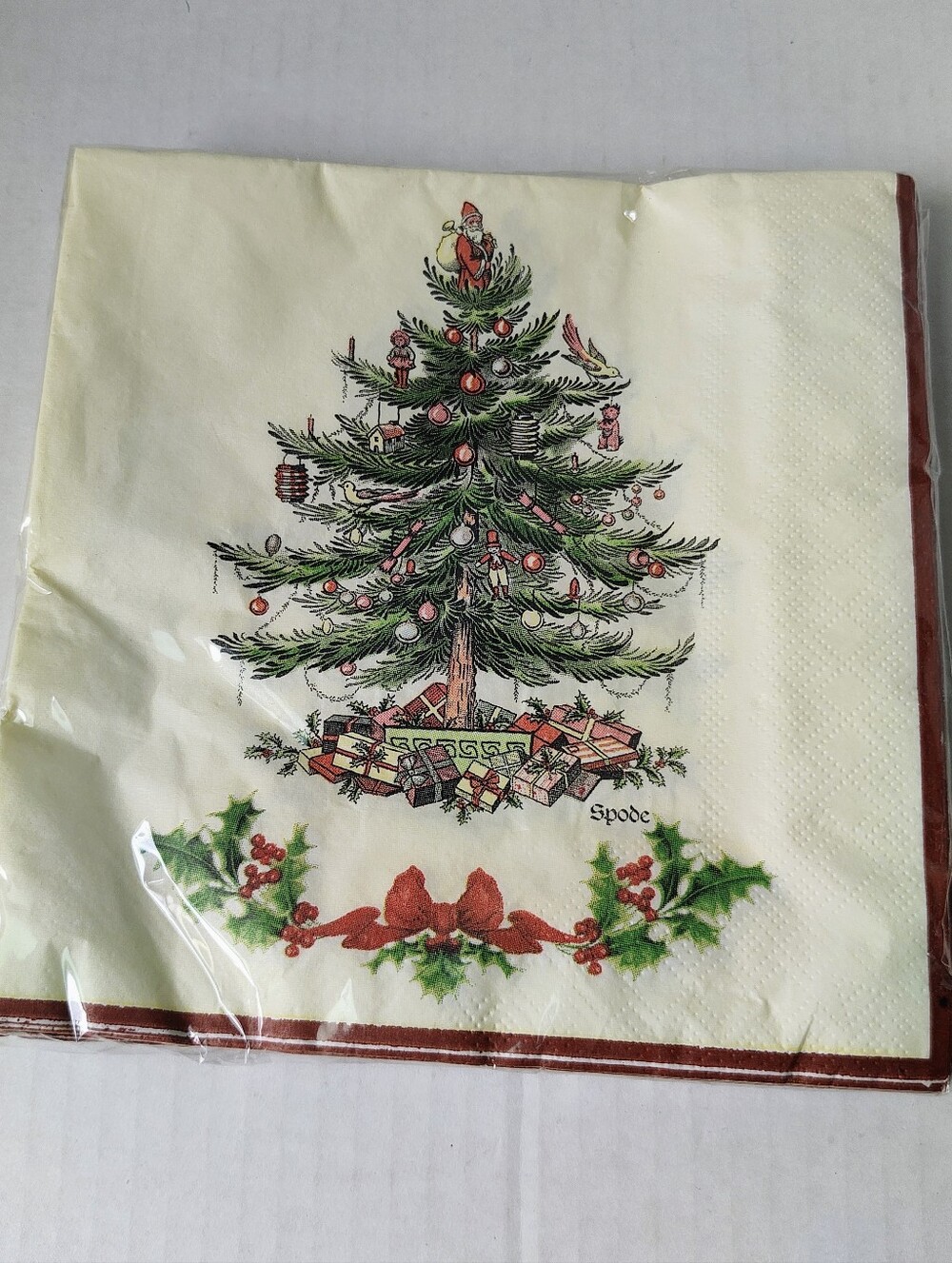 Vintage Deadstock Spode Garland Tree 3ply Lunch Napkins 20ct